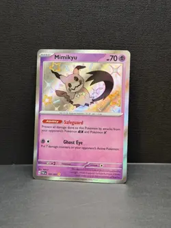 Pokemon Mimikyu 160/091 SV: Paldean Fates Shiny Rare Holo Card English - Image 1