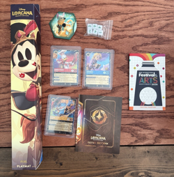 2026 Disney Parks Lorcana Exclusive Mickey & Minnie Foil Playmat + EPCOT Cards - Image 1