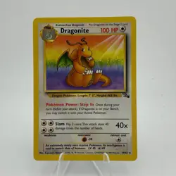 Pokemon TCG 1999 Fossil Dragonite Card 19/62 Non-Holo Rare Condition NM - Image 1