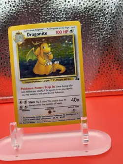Pokemon Dragonite 4/62 Fossil Holo Rare 100 HP Unlimited English Card 1999 - Image 1