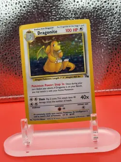 Pokemon Dragonite 4/62 Fossil Holo Rare 100 HP Unlimited English Card 1999 - Image 2