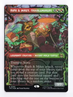 Raph & Mikey, Troublemakers (Showcase Foil) MTG Teenage Mutant Ninja Turtles TMT - Image 1