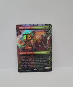 Raph & Mikey, Troublemakers - Foil - Showcase R MTG Teenage Mutant Ninja Turtle - Image 1