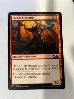 Hostile Minotaur - M19 - Magic the Gathering MTG Nice! - Image 1