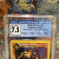 Pokemon (2000) 1st Edition Dark Charizard CGC 7.5 NM + 🫵🏻 - Image 2