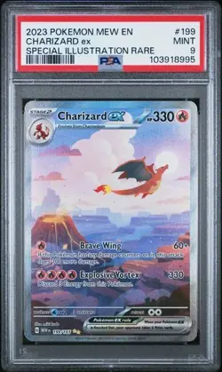 2023 POKEMON MEW EN-151 #199 CHARIZARD ex SPECIAL ILLUSTRATION RARE PSA 9 MINT - Image 1