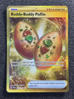 Buddy-Buddy Poffin 223/167 Pokemon TCG Twilight Masquerade Gold Hyper Rare NM - Image 1