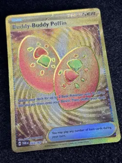 Buddy-Buddy Poffin 223/167 Pokemon TCG Twilight Masquerade Gold Hyper Rare NM - Image 2