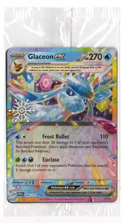 Glaceon ex 026/131 Prismatic Holiday Calendar Stamped Promo SEALED Pokemon NM - Image 1