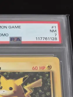 1999 Pokemon WotC Black Star Promo Pikachu Ivy League #1 PSA 7 NM Vintage - Image 4