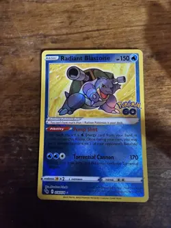 Radiant Blastoise 018/078 Pokemon GO Holo - Image 1