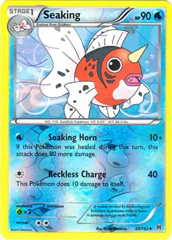 x4 Seaking - 28/162 - Uncommon - Reverse Holo Pokemon XY Breakthrough M/NM Engli - Image 1