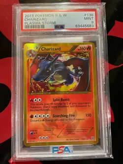 2013 POKEMON B&W PLASMA STORM #136 CHARIZARD PSA 9 Mint - Image 1