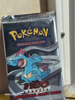2000 Pokemon Neo Genesis Blister Pack (Feraligatr Pack Art) Sealed - Image 4