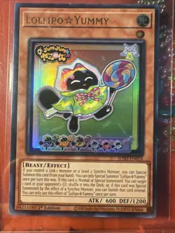 Yu-Gi-Oh! TCG Lollipo Yummy ULTRA RARE JUSH-EN018 1st Edition NM/M Holo - Image 1