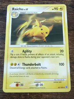 Raichu 45/100 Reverse Holo Majestic Dawn Pokemon Card - Image 2