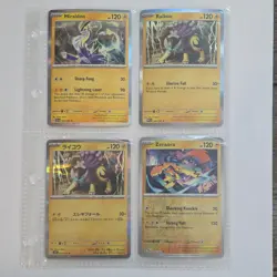 Pokemon TCG Scarlet & Violet Holo Miraidon Raikou Zeraora Card Lot 4 Cards - Image 1