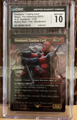 MTG SLD Marvel Deadpool, Trading Card FOIL CGC 10 Gem Mint Magic The Gathering - Image 1