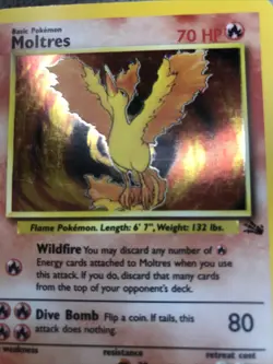 Moltres Holo - Fossil 12/62 - 1999 English Pokemon Card WOTC - Image 5