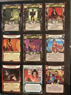 Legend of the Five Rings CCG Vintage Card Lot Bayushi Kachiko, Shosuro Taushui … - Image 1