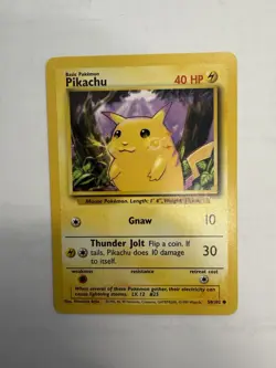 Pokemon Pikachu 27/53 Wotc Promo Regular Basic TCG Card - Image 1