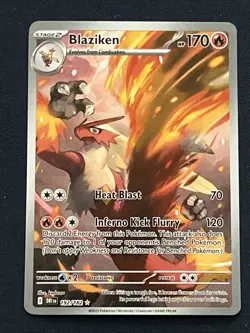 Pokemon TCG Blaziken Destined Rivals Illustration Card 192/182 - Image 1