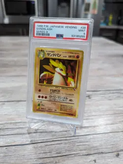 Pokemon 1998 Sandslash #28 Vending Series 3 Promo Card Glossy PSA 9 MINT - Image 2