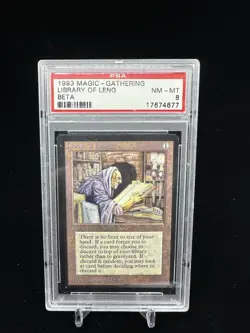 MTG Limited Edition Beta 1993 Library of Leng PSA 8 NM/MT Old School 93/94 - Image 1