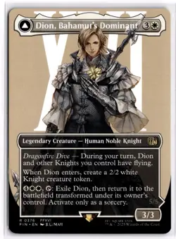 Dion, Bahamut's Dominant (Borderless) 376 FINAL FANTASY Magic: The Gathering NM - Image 1