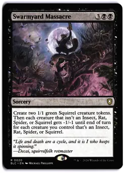 Swarmyard Massacre NM BLC Commander: Bloomburrow MTG - Image 1