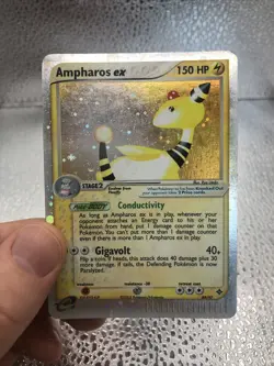 Ampharos ex 89/97 EX Dragon English Pokemon Card Holo Foil Rare - Image 1