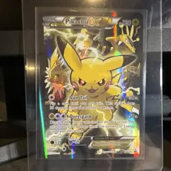 POKEMON PIKACHU EX XY124 XY FULL ART (RARE RED AND BLUE COLLECTION PROMO) - Image 1