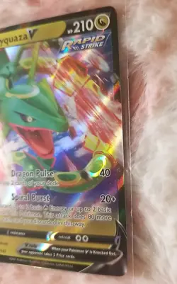 Pokemon Rayquaza V Sword & Shield Promo Holo Card SWSH147 Black Star - Image 3