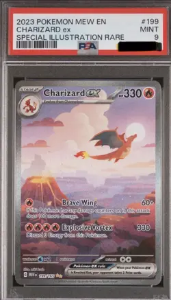 2023 POKEMON MEW EN-151 SPECIAL ILLUSTRATION RARE #199 CHARIZARD EX PSA 9 - Image 1