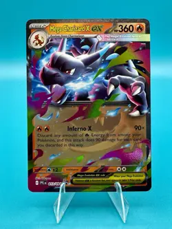 Pokemon TCG 2025 Mega Charizard X EX 013/094 Phantasmal Flames Holo NM - Image 1