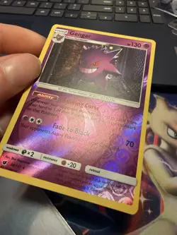 Pokemon TCG Gengar 38/111 SM-Crimson Invasion Holo Rare Reverse Holo Stage 2 HP… - Image 2