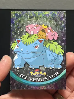 Topps Pokemon TV Animation #3 Venusaur Holo Foil Embossed Flames 3rd print - Image 1