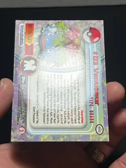 Topps Pokemon TV Animation #3 Venusaur Holo Foil Embossed Flames 3rd print - Image 4