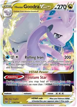 Hisuian Goodra VSTAR 136/196 - Lost Origin - Pokemon TCG - Ultra Rare Holo - NM - Image 1