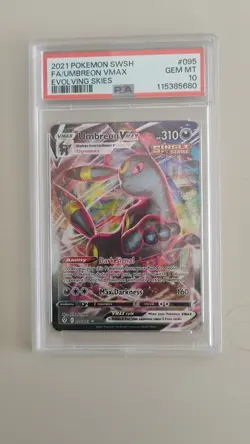 2021 Pokemon SWSH Evolving Skies Umbreon VMAX #095/203 PSA 10 - Image 1