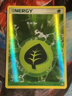 Pokemon Holon Phantoms #105/110 Grass Energy - Holo Rare LP - Image 1