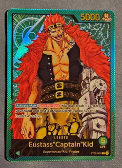 Eustass"Captain"Kid Premium Card Leader Collection ST02-001 Gold NM/M English - Image 1