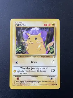 Pikachu 58/102 ~ E3 Gold Stamp ~ 1999 Base Set Promo Pokemon Card ⚡⚡ - Image 2