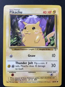 Pikachu 58/102 ~ E3 Gold Stamp ~ 1999 Base Set Promo Pokemon Card ⚡⚡ - Image 3