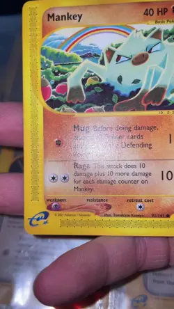 Pokemon TCG Mankey Aquapolis 92/147 Regular Common Card, Near Mint Condition - Image 2