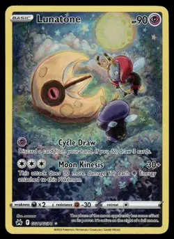 Pokemon Cards Lunatone GG11/GG70 Crown Zenith Galarian Gallery Holo NM *1 - Image 1