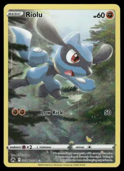 Pokemon Cards Riolu GG26/GG70 Crown Zenith Galarian Gallery Holo NM - Image 1