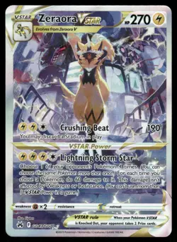 Pokemon Cards Zeraora VSTAR GG43/GG70 Crown Zenith Galarian Gallery Holo NM *4 - Image 1