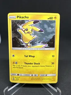 2017 Pokemon TCG Sun & Moon Black Star Promo SM98 Pikachu Cosmos Holo Card - Image 2