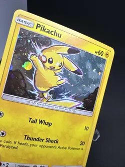 2017 Pokemon TCG Sun & Moon Black Star Promo SM98 Pikachu Cosmos Holo Card - Image 5